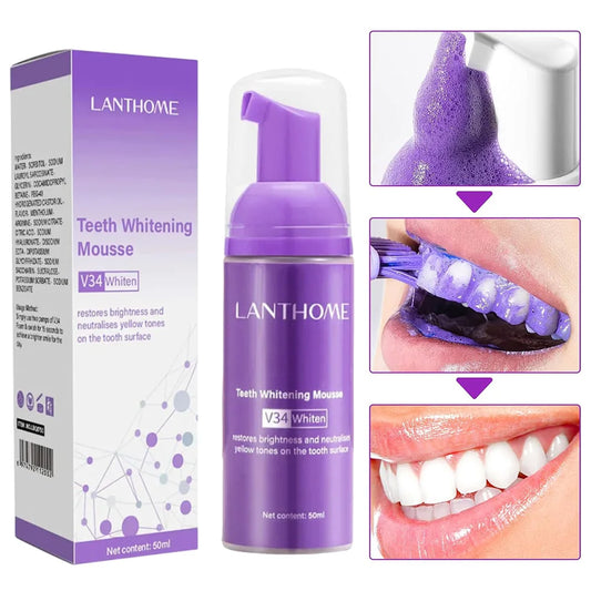 V34 Mousse Toothpaste Teeth Cleaning Brighten Whitening Toothpaste Yellow Teeth Removing Tooth Stain Oral Cleaning Product